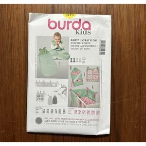 NEW Burda Kids Pattern 9479 Infant Accessories New Uncut FF